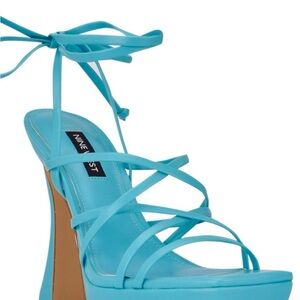Nine West Women's Strappy Blue Heels